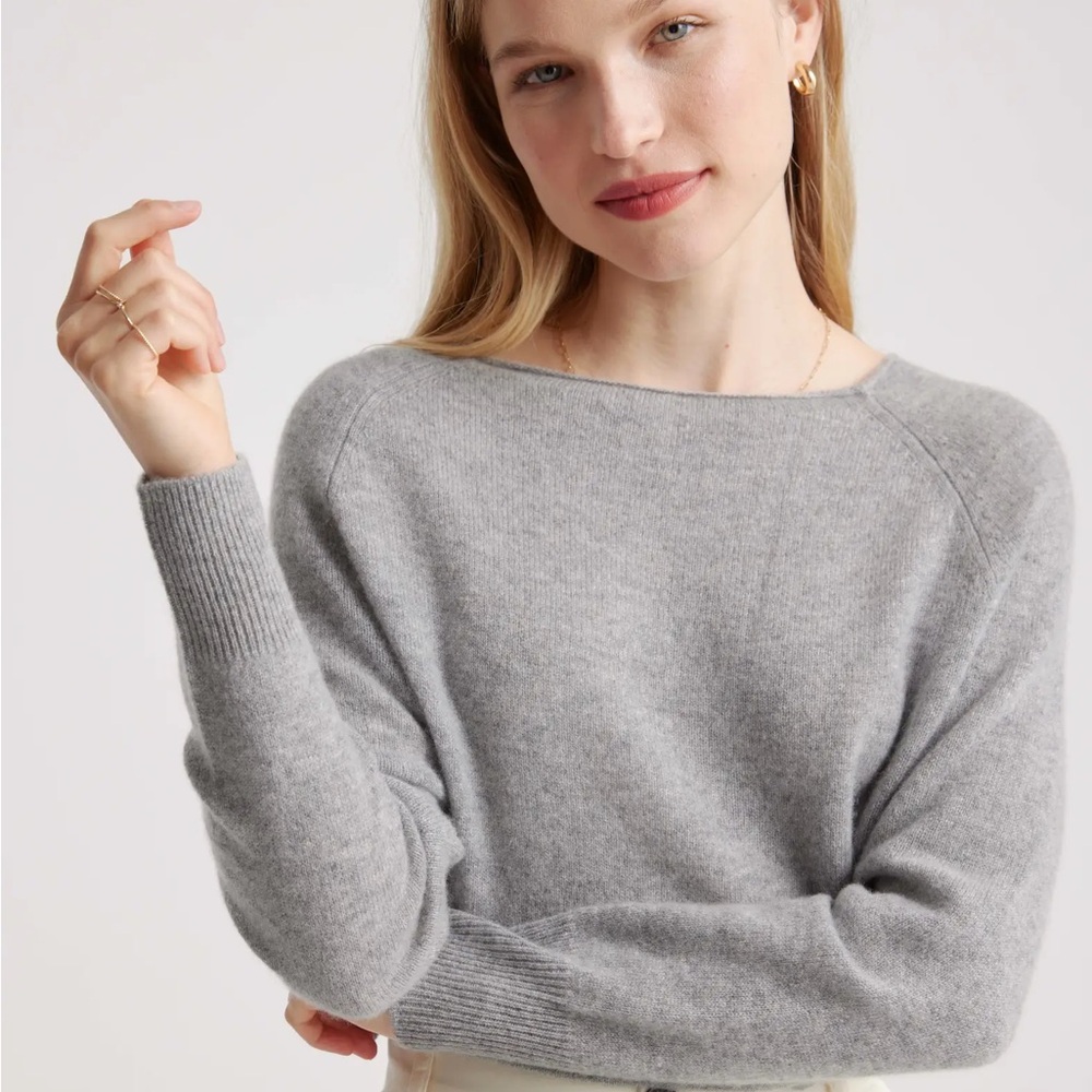 NWT Quince Mongolian Cashmere Boatneck Sweater